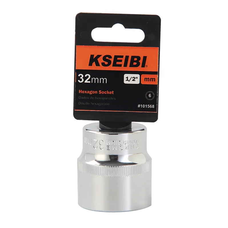 KSEIBI CRV 1/2inch sürücü altıgen bireysel soket