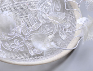 Accesorios para el Cabello al por Mayor, Flores, Encaje Nupcial, Sombrero de Novia, Tocado - Product Image 6