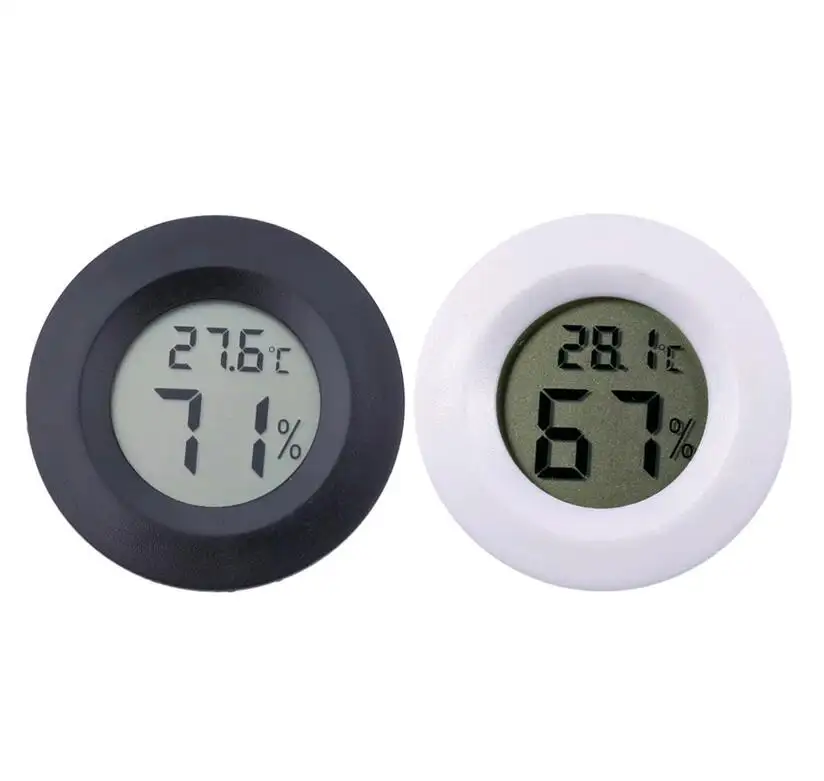 Round thermometer and hygrometer reptiles electronic thermometer and hygrometer acrylic box climbing box embedded thermometer
