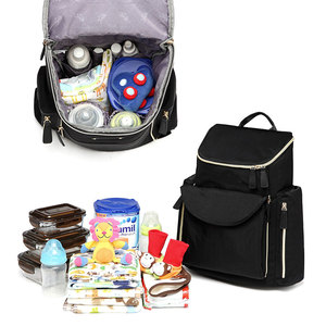 Multifonctionnel en cuir bébé sac momie sac à main épaule bébé <span class=keywords><strong>poussette</strong></span> voyage sac à dos bébé sac à couches - Product Image 6