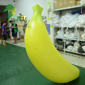 Big Yellow Flying Helium Banana Shapes Inflatable Banana For Advertising Events Display
