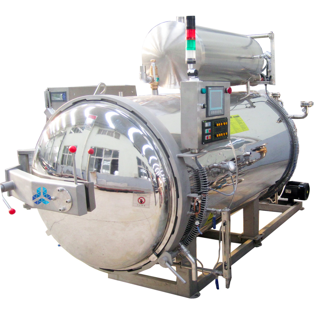 horizontal water spray retort sterilizer price for beef/donkey/pork meat
