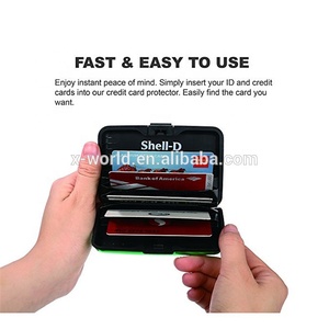 אלומיניום פלסטיק Bankcard חסימת קשה מקרה ארנק אשראי כרטיס אנטי RFID סריקת להגן על בעל כרטיס מקרה