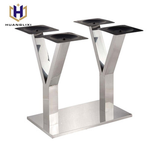 <span class=keywords><strong>Pieds</strong></span> de meubles décoratifs X forme piédestal <span class=keywords><strong>en</strong></span> acier inoxydable base de <span class=keywords><strong>table</strong></span> pour le <span class=keywords><strong>verre</strong></span> - Product Image 3