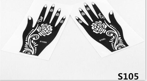 Pochoir de tatouage à main en cône henna, DIY, 10 pièces - Product Image 6