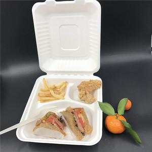 Caja de Cartón para Llevar de 9 Pulgadas, 100 Unidades, Biodegradable, Desechable, Apta para Microondas, Contenedor de Alimentos de Pulpa de Caña de Azúcar - Product Image 4