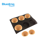Moules de cuisson individuels ronds en silicone Bluedrop pour petits pains, pains, muffins et tartelettes