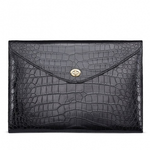 Sac a main femme bolso de mano sobre de cuero de gran capacidad, maletín de negocios de piel de cocodrilo Bolsa De sobre para hombres - Product Image 2