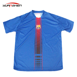 china promotion high quality polyester interlock 150gsm cheap men football jerseys - Product Image 2