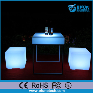 Control remoto decoración rgb que cambia de color iluminado 3D silla del cubo del led - Product Image 1