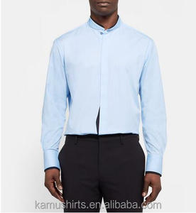 Herren Slim Fit Baumwoll hemd Stehkragen Hemd für Herren - Product Image 4