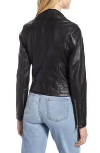 De <span class=keywords><strong>chaqueta</strong></span> de Moto de cuero negro de las mujeres <span class=keywords><strong>chaqueta</strong></span> de cuero remache Moto <span class=keywords><strong>chaqueta</strong></span> de la abrigos - Product Image 2