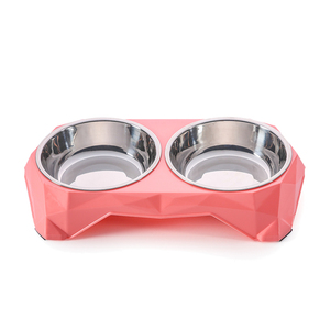 Tempat Makan Anjing dari Baja Anti Karat dengan Kaki Tinggi, Mangkuk Makanan Hewan Peliharaan Ganda - Product Image 5