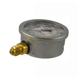 Vloeistof gevulde manometer met EN 837-1 oliedrukmeter