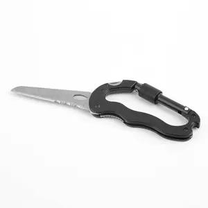 Multi Function Hiking Rock Climbing Survival Gear Screwgate Carabiner Knife Tool