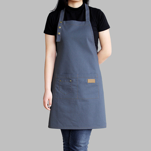 Tablier de cuisine suspendu en coton Offre Spéciale sans manches avec tablier en coton à boutons réglables pour le nettoyage