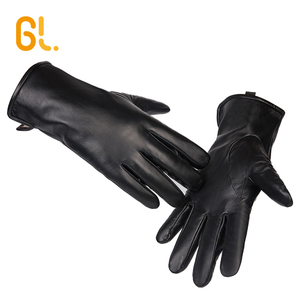 GL7 guanti da uomo personalizzati in pelle di montone foderati in Cashmere con guida auto inverno caldo - Product Image 4