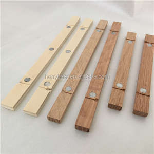 Cadres magnétiques en bois contreplaqué uni avec corde en cuir Cintre <span class=keywords><strong>d</strong></span>'affiche en bois Impressions sur toile Cadres Photo Photo Bandes de bois suspendues - Product Image 3