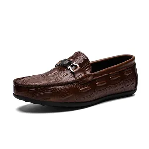 Comfortable cowhide loafers real leather upper rubber outsole is suitable for business people's first choice of appearance