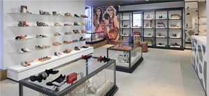 Free Design Cheap Price Wall Mount Glass Retail <strong>Shoe</strong> Shelf <strong>Display</strong> for Shops - Product Image 2