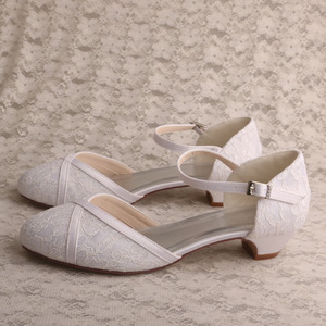 <span class=keywords><strong>Scarpe</strong></span> 2024 da <span class=keywords><strong>sposa</strong></span> tacco gattino da donna in pizzo bianco - Product Image 1