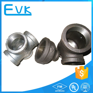 <span class=keywords><strong>Galvanizado</strong></span> y negro <span class=keywords><strong>hierro</strong></span> maleable accesorios <span class=keywords><strong>de</strong></span> tubería Tee codo - Product Image 1