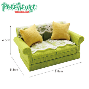 Meubles miniatures pour <span class=keywords><strong>maison</strong></span> <span class=keywords><strong>de</strong></span> poupée à l'échelle 1/18, canapé double pour <span class=keywords><strong>maison</strong></span> <span class=keywords><strong>de</strong></span> poupée, accessoires miniatures pour <span class=keywords><strong>maison</strong></span> <span class=keywords><strong>de</strong></span> poupée - Product Image 4