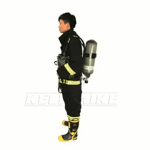 Aparelho respiratório para bombeiros scba, 60 minutos, respiração de ar, equipamento de resgate com máscara facial completa