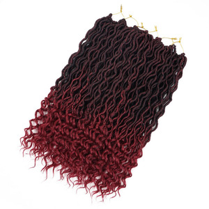 Faux locs <span class=keywords><strong>synthétiques</strong></span>, tresses au crochet, tresses de déesse, torsades, cheveux bouclés aux extrémités, <span class=keywords><strong>dreadlocks</strong></span> ondulés, cheveux pour tresses au crochet - Product Image 2