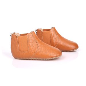Haute qualité pas cher Véritable Vache En <span class=keywords><strong>Cuir</strong></span> non-slip doux semelle en caoutchouc bébé garçon bottes d'hiver pour bébé - Product Image 4