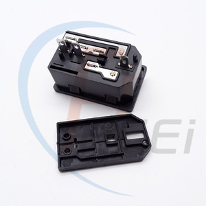 Conector de toma de corriente de CA de 110V para montaje en Panel macho de CA con fusible y conector hembra de interruptor basculante para adaptador de CA - Product Image 6