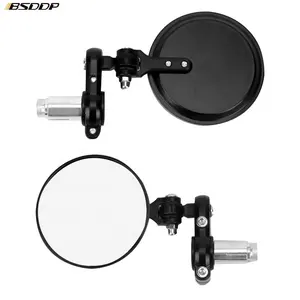 BSDDP-025 2 PCS Universal Motorcycle Rearview Fordable Round Bar End moto Side Mirror modified Mirrors for 22mm handle Mirrors