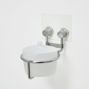 Soporte de cepillo de dientes impermeable estante de alambre con adhesivo de plástico reutilizable - Product Image 4