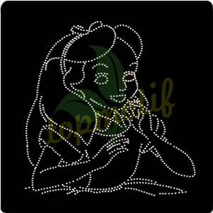 hermoso <span class=keywords><strong>blanco</strong></span> como la nieve rhinestone motivos para la ropa - Product Image 1