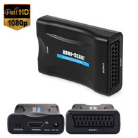 1080P HDMI zu SCART zu HDMI Composite Video Stereo Konverter Audio Adapter mit USB-Kabel für Sky Box HD TV DVD STB