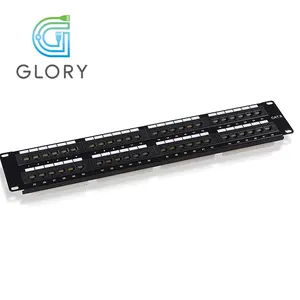 High Quality 8P8C Networking Cable Management RJ45 Cat5e Cat6 UTP 48 Ports Patch Panel