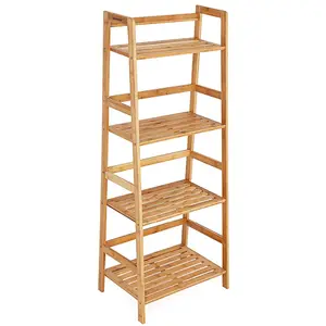 Book organizer di bambù scaffale rack caso