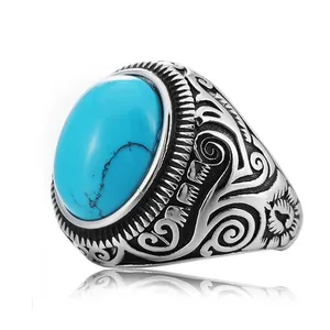NEW natural turquoise stone ring finger designs