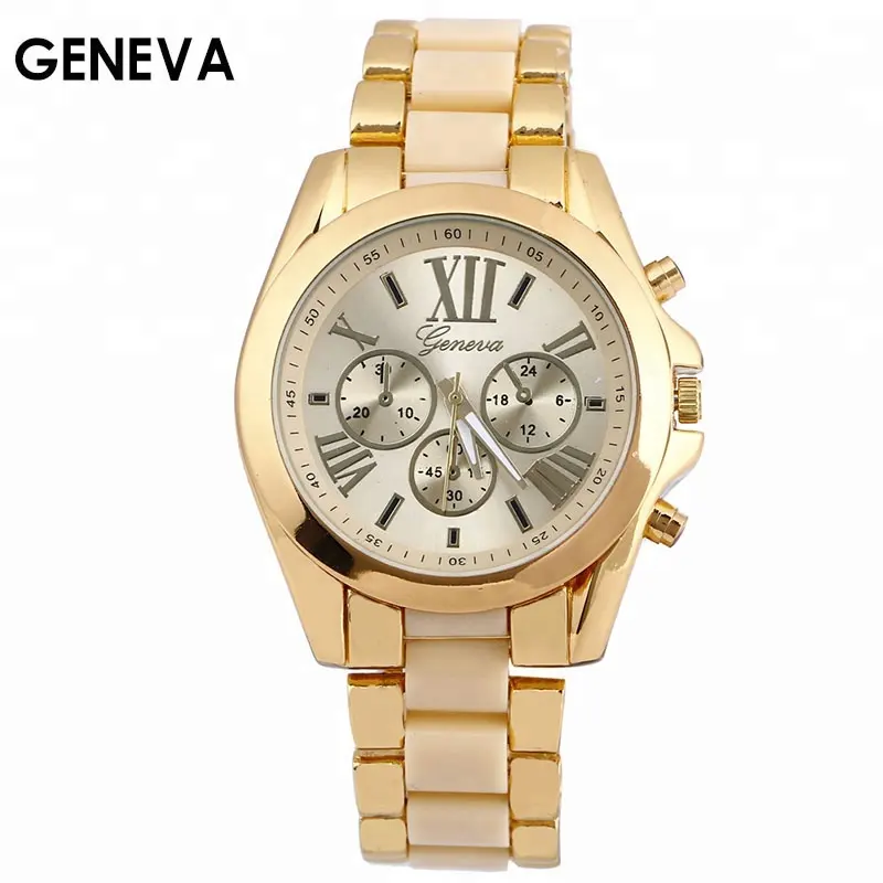 2018 Hot Geneva Brand Men Stainless Steel Watch Women Ladies Quartz Wristwatches Relogio Masculino