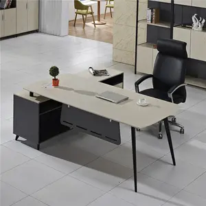 Văn phòng hiện đại bảng truy cập văn phòng thiết kế nội thất MDF/MFC melamine văn phòng điều hành đồ nội thất suites với kim loại chân bàn