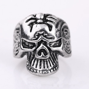 Tamaño 7-11 moda punk retro plateado escorpión esqueleto cabeza del cráneo del anillo - Product Image 1