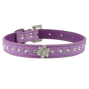Beirui personalizable dibujos animados cachorro perro Collar Rhinestone PU cuero cristal diamante sólido patrón personalizar mascota Collar - Product Image 6