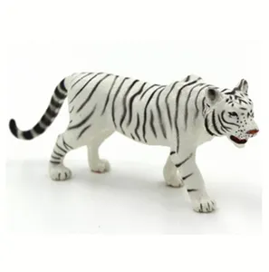 Pequeños Animales de plástico a granel tigre blanco estatua Juguetes