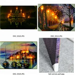 アートナイトシティ印刷電池式キャンバス写真ライトアップLEDキャンバス絵画 - Product Image 3