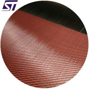 Unidirectional bidirectional carbon Fiber 3k Red Aramid Fiber 1500d Hybrid Fabric