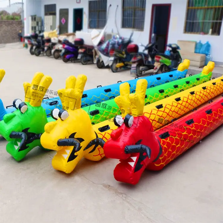 Trò Chơi Vui Nhộn Đạo Cụ Inflatable Dragon Boat Racing Trẻ Em Ngoài Trời Cha Mẹ Và Trẻ Em Ngoài Tầm Với Thiết Bị Đào Tạo Đội Xây Dựng Trò Chơi