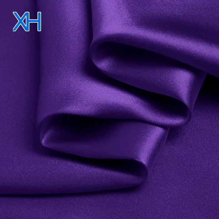 2019 Newst For Pillow Case 16 Silk Satin Fabrics in Purple By Xinhe Textiles