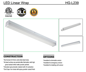 Đèn Treo <span class=keywords><strong>Led</strong></span> Tuyến Tính 4ft Nhôm Treo Được Liệt Kê ETL <span class=keywords><strong>DLC</strong></span> Đèn <span class=keywords><strong>Led</strong></span> Dạng Ống Tấm Cố Định - Product Image 3