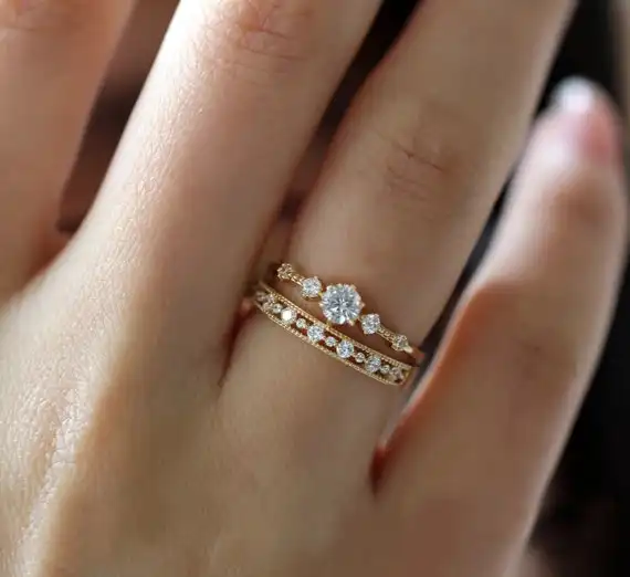 925スターリングシルバーczバンド薄いミニマルジュエリー繊細な女の子女性ダイヤモンド婚約指輪