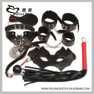 7 pcs cuir Bondage Couple <span class=keywords><strong>sexe</strong></span> produit Sex <span class=keywords><strong>Slave</strong></span> jeu Set fétiche Bondage restrictions - Product Image 1